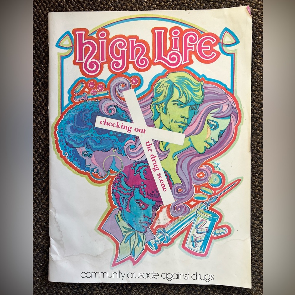 Vintage 1970s highlife magazine Crusade against drugs Boho chic paraphernalia